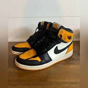 Nike Air Jordan 1 Retro High OG PS Yellow Toe, Black Youth Size 6Y